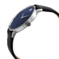 Movado Men’s Swiss Made Quartz Black Leather Strap Blue Dial 40mm Watch 0607313