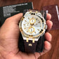 Maurice Lacroix Men’s Quartz Swiss Made Brown Leather Strap Silver Dial 44mm Watch AI1018-PVY11-132-1