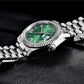 PAGANI DESIGN MEN'S DAYNDATE SILVER STAINLESS STEEL AUTOMATIC 36MM CHAIN WATCH SKU-PD1752