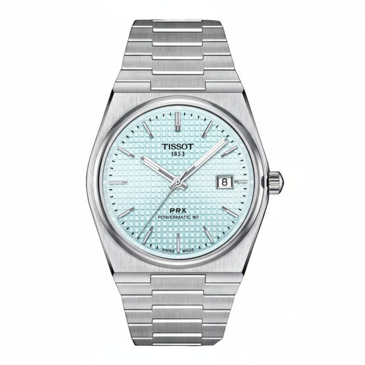 TISSOT PRX Men’s Swiss Made Powermatic Silver Stainless Steel Ice Blue Dial 40mm Watch T137.407.11.351.00