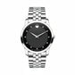 Movado Men’s Quartz Swiss Made Stainless Steel Black Dial 40mm Watch 0606878