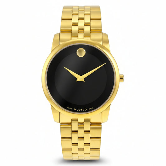 Movado Men’s Quartz Swiss Made Stainless Steel Black Dial 40mm Watch 0606997