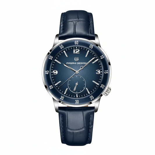 PAGANI DESIGN MEN'S WATCH BLUE DAIL AUTOMATIC BLUE LEATHER STRAP SKU-PD1790
