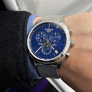 TISSOT Men’s Quartz Swiss Made Stainless Steel Blue Dial 41mm Watch T101.417.11.041.00