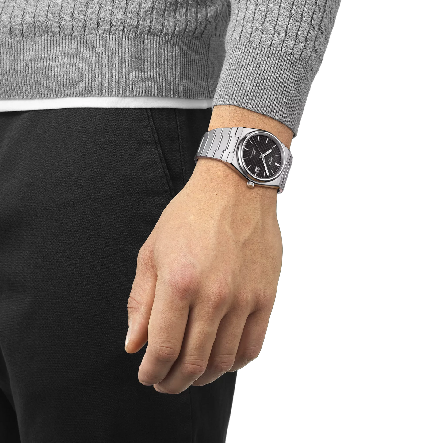 TISSOT PRX Men’s Swiss Made Powermatic Silver Stainless Steel Black Dial 40mm Watch T137.407.11.051.00