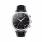 TISSOT Men’s Quartz Swiss Made Black Leather Strap Black Dial 42mm Watch T063.617.16.057.00