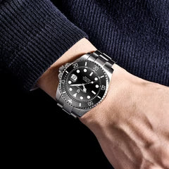 PAGANI DESIGN MEN'S WATCH STAINLESS STEEL BLACK DAIL DAIL AUTOMATIC WATCH SKU-1639