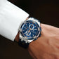 Maurice Lacroix Men’s Quartz Swiss Made Blue Leather Strap Blue Dial 44mm Watch AI1018-SS001-432-4