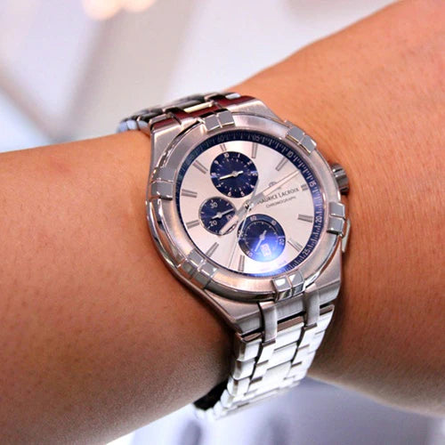 Maurice Lacroix Men’s Quartz Swiss Made Silver Stainless Steel Silver Dial 44mm Watch AI1018-SS002-131-1
