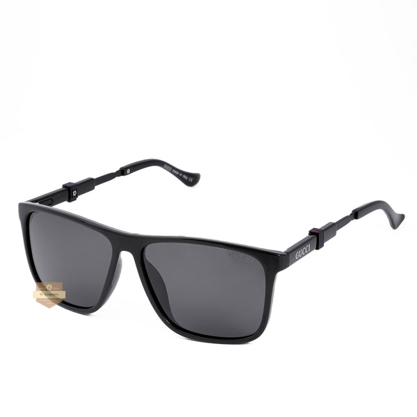 NEW ARRIVAL HIGH QUALITY MENS SUNGLASSES BLACK METAL WITH BLACK GLASS