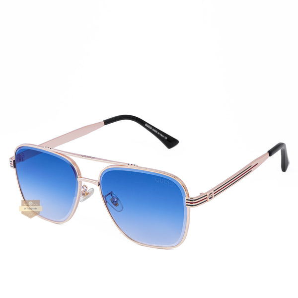 NEW ARRIVAL HIGH QUALITY MENS SUNGLASSES ROSE FRAME METAL WITH LIGHT BLUE GLASS