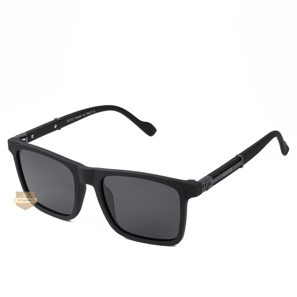 NEW ARRIVAL HIGH QUALITY MENS SUNGLASSES ALL BLACK LIGHT WEIGHT FRAME WITH BLACK GLASS