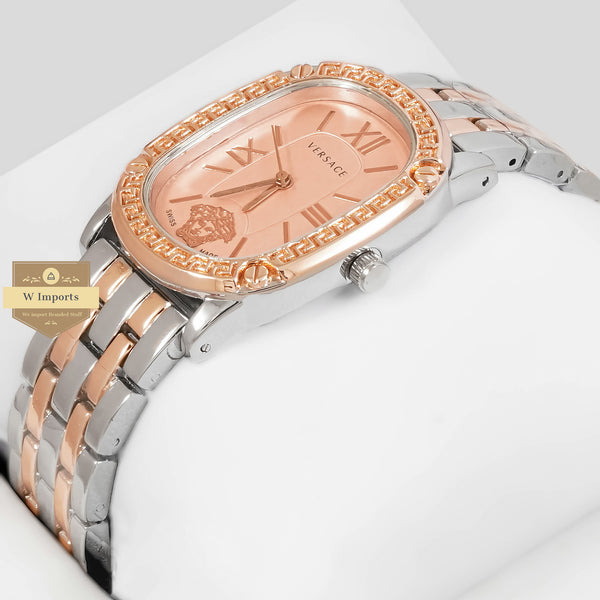 Latest Collection Two Tone Rose Gold With Dial Ladies Watch