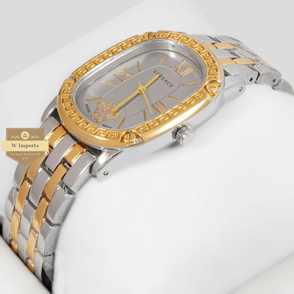Latest Collection Two Tone Yellow Gold With Grey Dial Ladies Watch