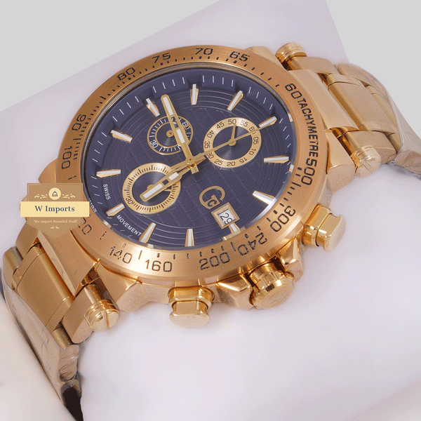 CHRONOGRAPH COLLECTION ROSE GOLD CASE WITH BLUE DAIL