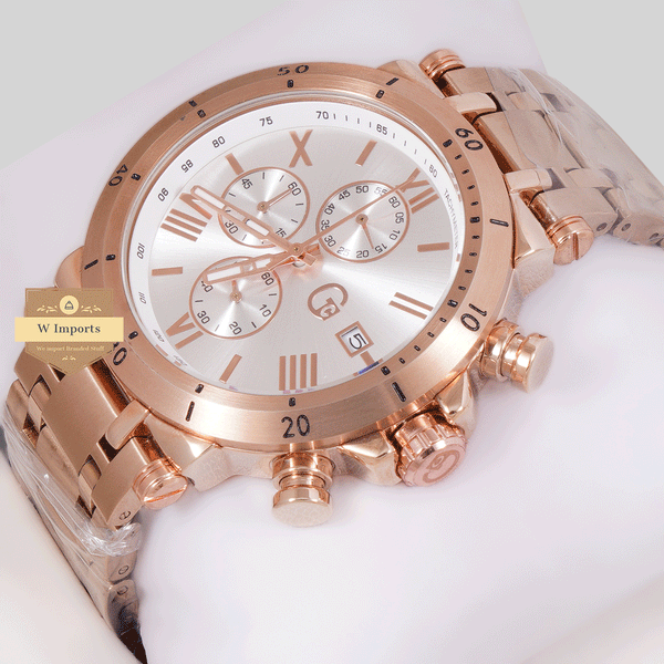 CHRONOGRAPH COLLECTION ROSE GOLD CASE WITH SILVER DAIL