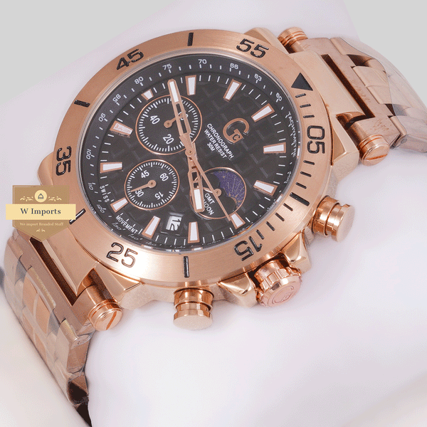 CHRONOGRAPH COLLECTION ROSE GOLD CASE WITH BLACK DAIL