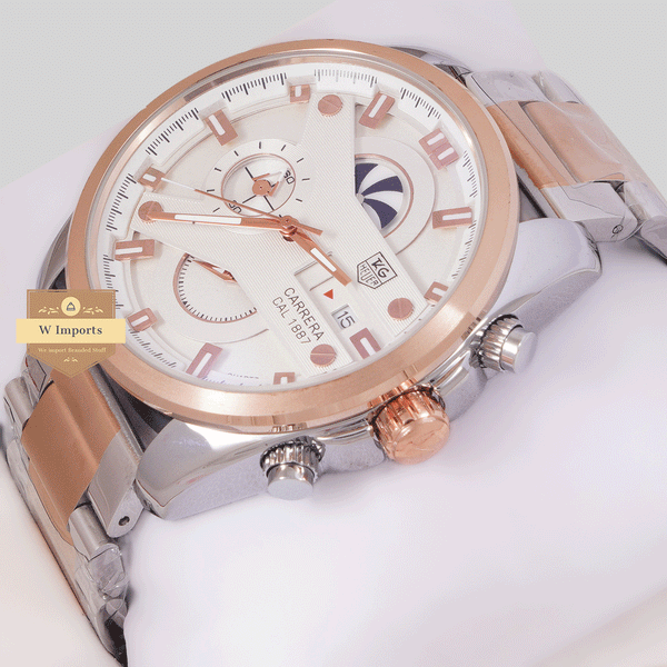 CHRONOGRPAH COLLECTION TWO TONE ROSE WITH WHITE DAIL