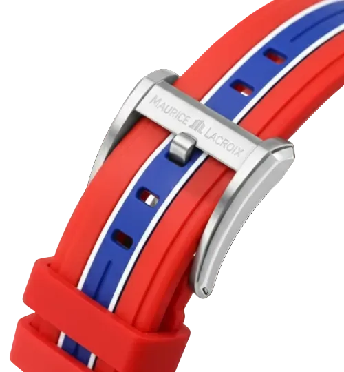 Maurice Lacroix Men’s Quartz Swiss Made Multi Color Silicone Strap Multi Color Dial 44mm Watch AI1018-SS001-530-6