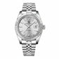 PAGANI DESIGN MEN'S DATEJUST 41MM ALL SILVER STAINLESS STEEL JUBILEE BARACELATE AUTOMATIC SKU-PD1645