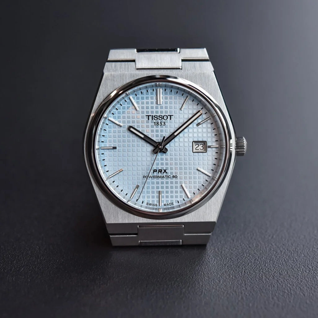 TISSOT PRX Men’s Swiss Made Powermatic Silver Stainless Steel Ice Blue Dial 40mm Watch T137.407.11.351.00