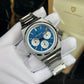PAGANI DESIGN MEN'S CHRONGRAPH SILVER STAINLESS STEEL JAPANEES QUARTZ MOVEMENT BLUE DAIL CHAI WATCH SKU-PD1761
