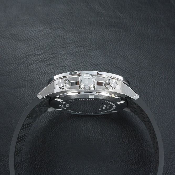 TISSOT PRC 200 Men’s Quartz Swiss Made Black Silicone Strap Black Dial 42mm Watch T055.417.17.057.00