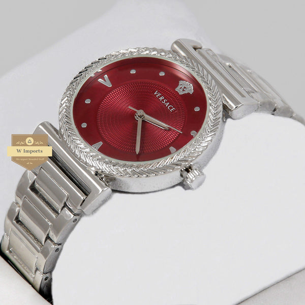 Latest Collection Silver With Red Dial Ladies Watch