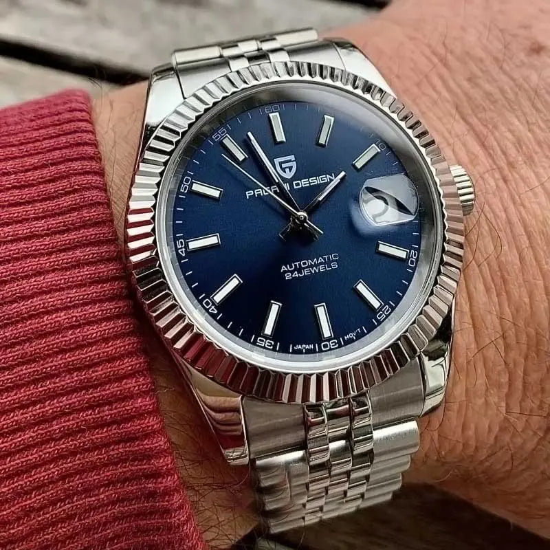 PAGANI DESIGN MEN'S WATCH DATEJUST JUBILEE CHAIN BLUE DAIL AUTOMATIC SKU-PD1645
