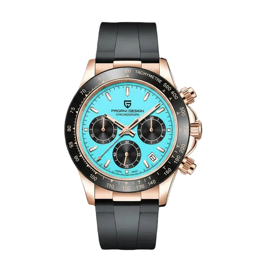 PAGANI DESIGN MEN'S WATCH CHRONOGRAPH JAPANEES QUARTZ MOVEMENT ROSE GOLD TIFFANY DAIL SKU-PD-1644