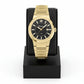 Ferragamo Men’s Swiss Made Quartz Gold Stainless Steel Black Dial 44mm Watch SFHY00821