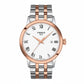 TISSOT Men's Two Tone Swiss Made Quartz Stainless Steel White Dial Date 42mm Watch T129.410.22.013.00