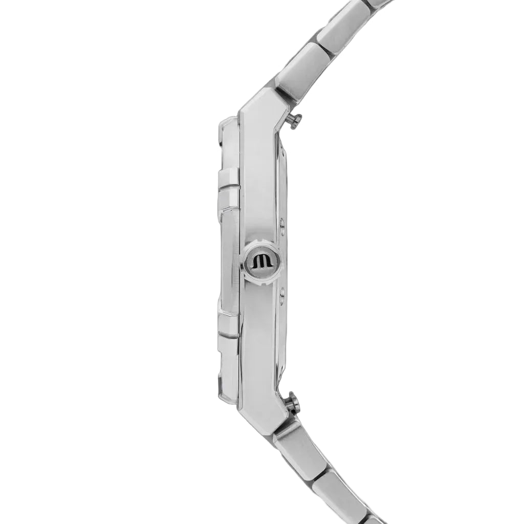 Maurice Lacroix Men’s Quartz Swiss Made Silver Stainless Steel Green Dial 44mm Watch AI1018-SS002-630-1