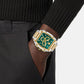Versace Men’s Quartz Swiss Made Two Tone Gold Stainless Steel Olive Green Dial 42mm Watch VE6H01125