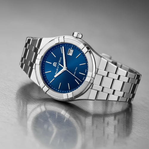 Maurice Lacroix Men’s Quartz Swiss Made Silver Stainless Steel Blue Dial 40mm Watch AI1108-SS002-430-1
