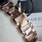 Gucci Women’s Quartz Swiss Made Rose Gold Stainless Steel Black Dial 31mm Watch YA125409