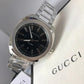 Gucci Men’s Swiss Made Quartz Stainless Steel Black Dial 40mm Watch YA142301