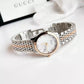 Gucci Women’s Swiss Made Quartz Stainless Steel Mother of Pearl Dial 27mm Watch YA126514