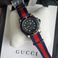 Gucci Men’s Swiss Made Quartz Nylon Strap Black Dial 45mm Watch YA136210