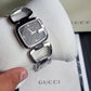 Gucci Women’s Swiss Made Quartz Stainless Steel Black Dial 32mm Watch YA125406