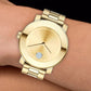 Movado Women’s Swiss Made Quartz Gold Stainless Steel Gold Dial 36mm Watch 3600104