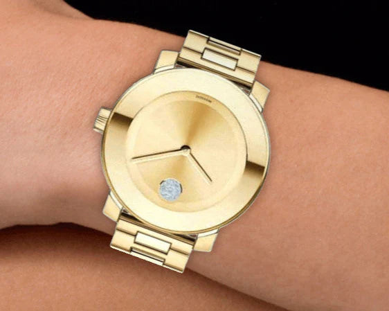 Movado Women’s Swiss Made Quartz Gold Stainless Steel Gold Dial 36mm Watch 3600104
