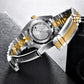 PAGANI DESIGN MEN'S WATCH DATEJUST GOLD TWO TONE SILVER STAINLESS STEEL AUTOMATIC JUBILEE CHAIN WATCH SKU-PD1645