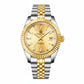 PAGANI DESIGN MEN'S WATCH DATEJUST GOLD TWO TONE SILVER STAINLESS STEEL AUTOMATIC JUBILEE CHAIN WATCH SKU-PD1645