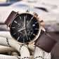 Pagani Design Brown Leather Strap Grey Dial Chronograph Quartz Watch for Gents - PD2720K