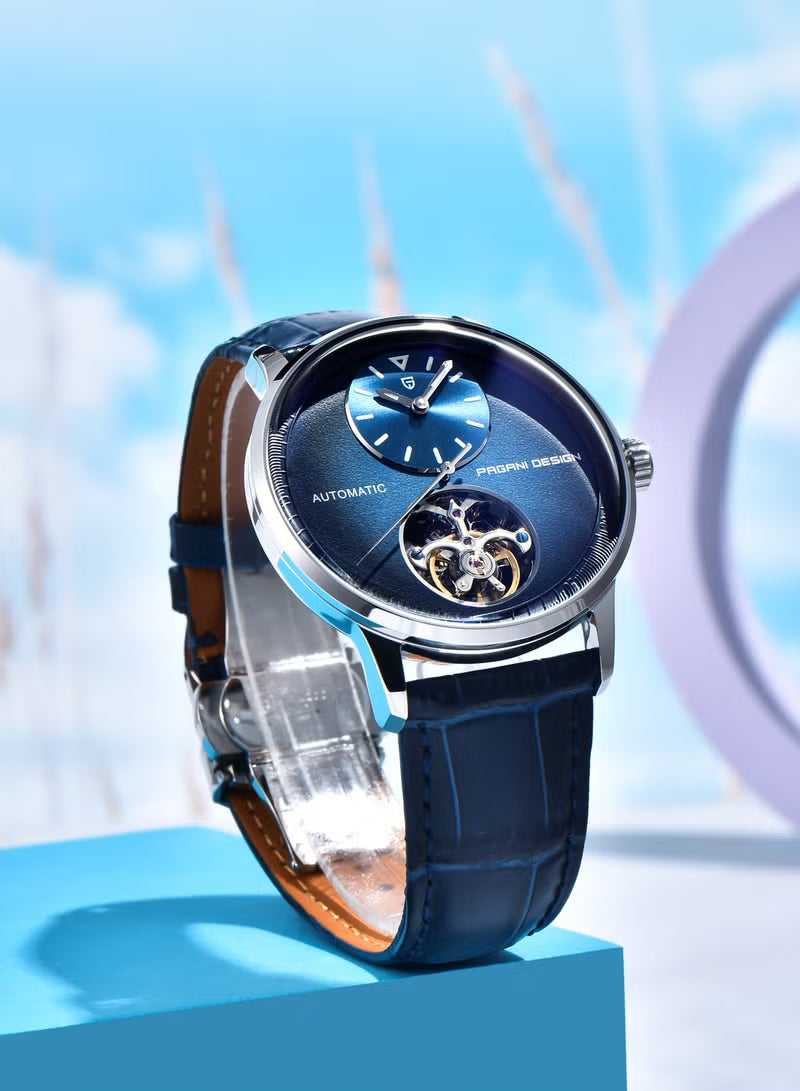 PAGANI DESIGN MEN'S WATCH STAINLESS STEEL CASE BLUE AUTOMATIC BLUE DAIL WATCH SKU-1796