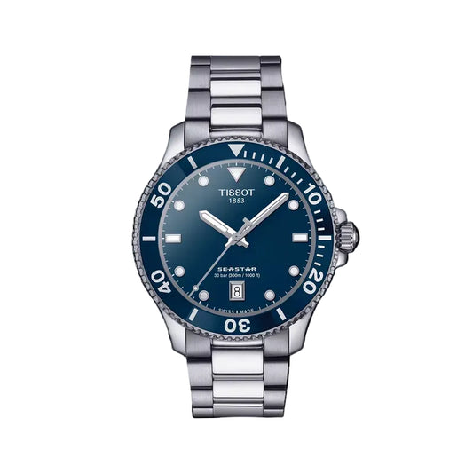 TISSOT Men’s Swiss Made Quartz Silver Stainless Steel Blue Dial 40mm Watch T120.410.11.041.00 ₨144,900