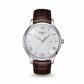 TISSOT Men’s Quartz Swiss Made Brown Leather Strap Silver Dial 42mm Watch T063.610.16.038.00