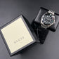 Gucci Men’s Swiss Made Quartz Stainless Steel Black Dial 45mm Watch YA136208