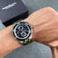 Maurice Lacroix Men’s Quartz Swiss Made Green Leather Strap Black Dial 44mm Watch AI1018-PVB21-330-1